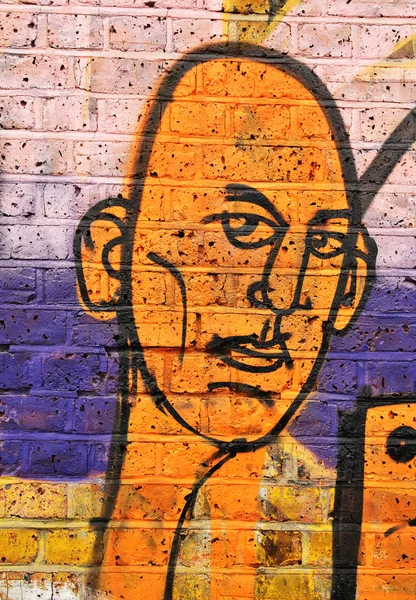 Graffiti portrait — Stock Photo, Image