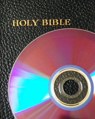 Bible on CD/DVD clipart