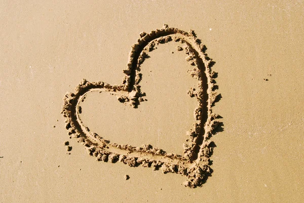 Любовь на пляже — стоковое фото