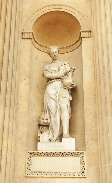 Heykel Louvre de paris, Fransa — Stok fotoğraf