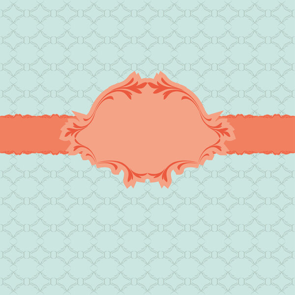 Template frame design for greeting card .