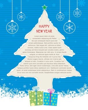 Ripped Christmas Tree | Blue clipart