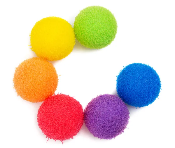 Semicírculo de bolas a cores — Fotografia de Stock