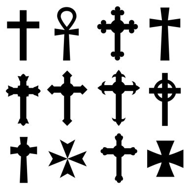 Christian crosses clipart