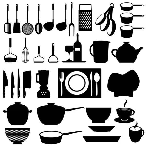 厨房用具和工具 — 图库矢量图片