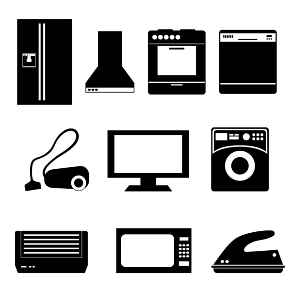 Aparatos electrodomésticos — Archivo Imágenes Vectoriales