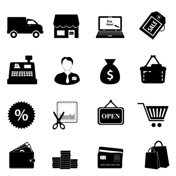 Conjunto de ícone de compras — Vetor de Stock