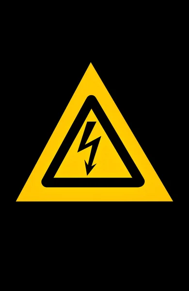 High voltage symbol in black — Stock Photo, Image