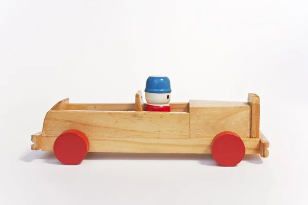 Ancient wooden toy car — Stock Photo, Image