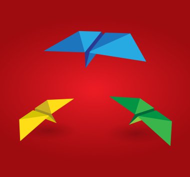 vektör origami kuşlar