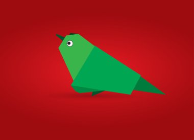 Vector Origami Bird clipart