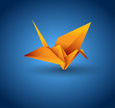 Vector Origami Bird clipart