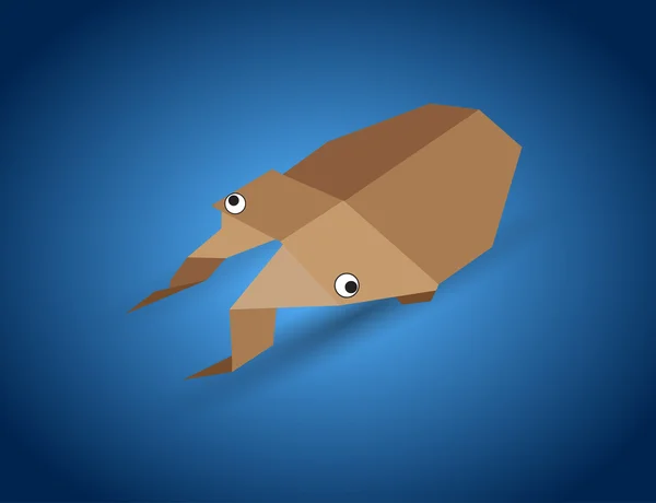 Animales de origami Vector — Vector de stock