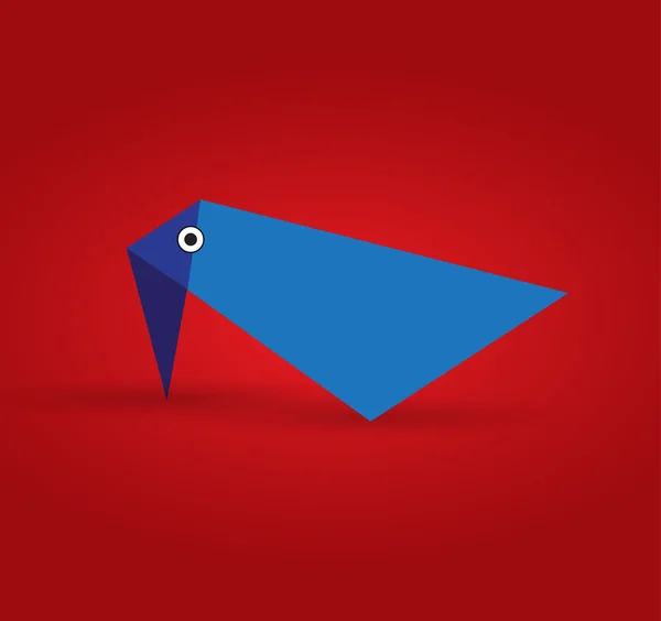 矢量折纸乌鸦 — 图库矢量图片