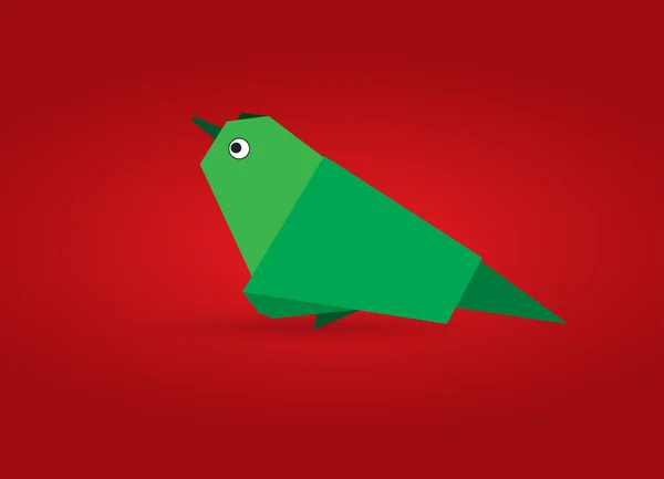 Pájaro de origami Vector — Vector de stock