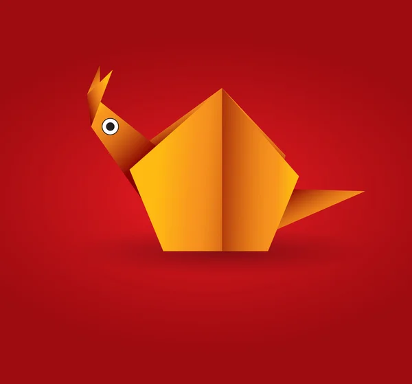 Wektor origami kurczaka — Wektor stockowy