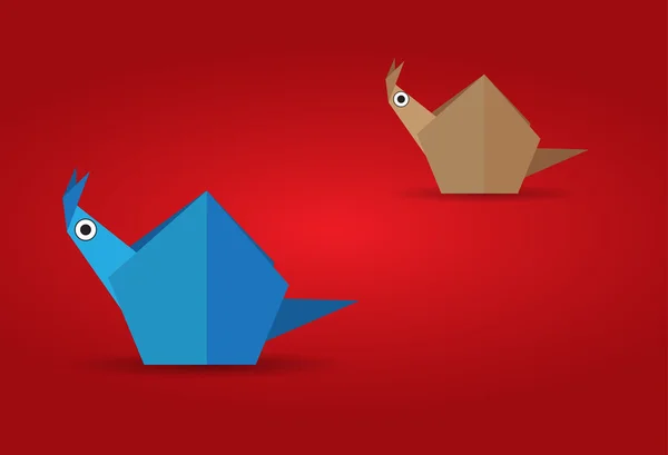 Vetor origami animal — Vetor de Stock
