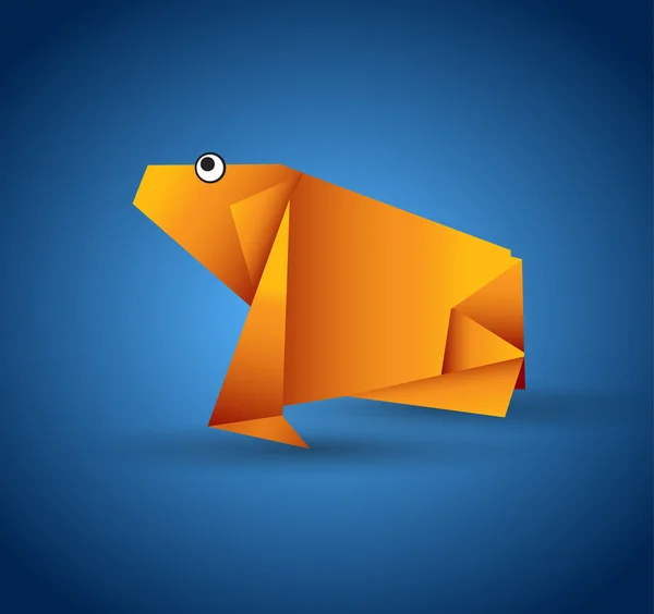 Vektorové origami krab — Stockový vektor