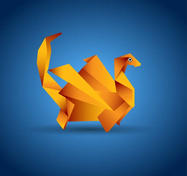 Vektor Origami állat — Stock Vector