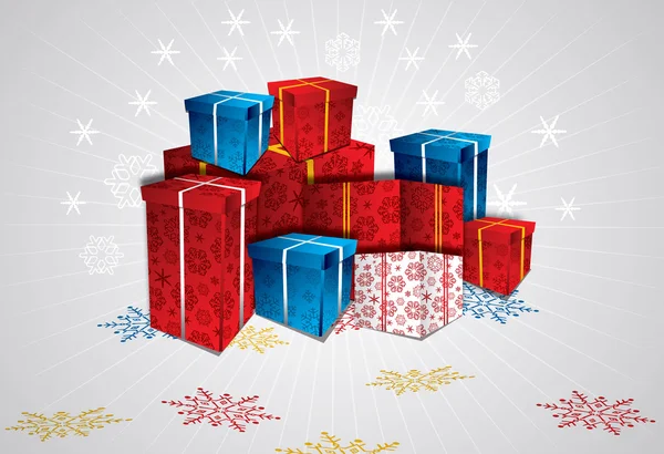 Vector Navidad caja de regalo — Vector de stock