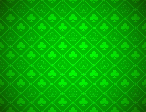 เวกเตอร์โป๊กเกอร์ พื้นหลังสีเขียว — ภาพเวกเตอร์สต็อก