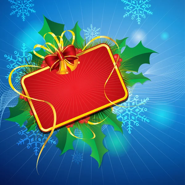 Christmas bells card — Stock Vector