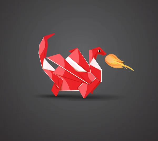 Red Vector Dragon 2012 — Stock Vector