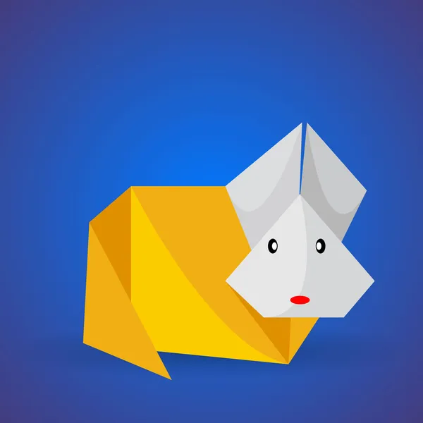 Vektorové origami králík — Stockový vektor