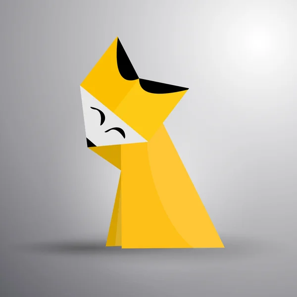 Vecteur origami renard — Image vectorielle