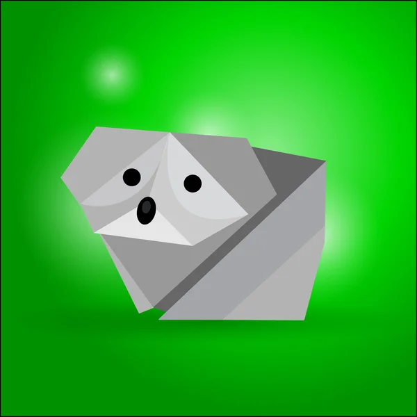 Oso de origami vector — Archivo Imágenes Vectoriales