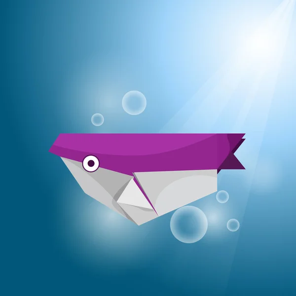 Vecteur Origami Poisson — Image vectorielle