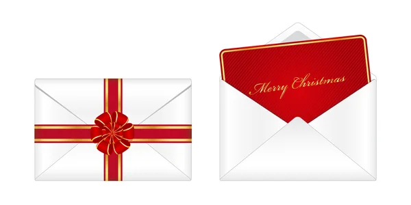Рождественский конверт — стоковый вектор