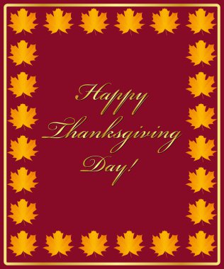 Thanksgivin day card clipart