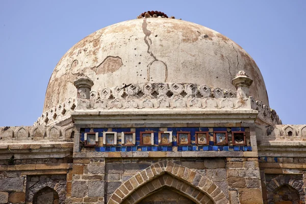 Starożytnych kopuła blask shish gumbad grób lodi ogrody new delhi ind — Zdjęcie stockowe