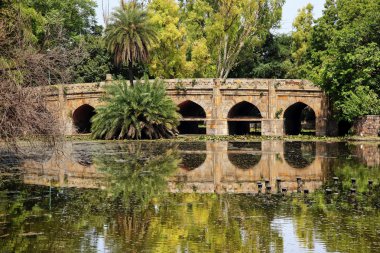 athpula taş yansıma lodi gardens yeni delhi Hindistan köprü