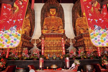 Budist heykeller yeşim buddha Tapınağı jufo si Çin shanghai