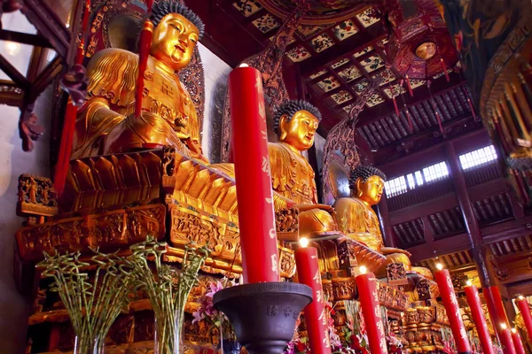 Estatuas budistas Jade Buddha Temple Jufo Si Shanghai China — Foto de Stock