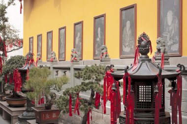 Budist oymalar yeşim buddha Tapınağı Çin shanghai