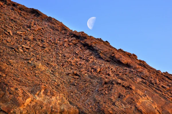 Pared del cañón dorado california Parque Nacional Valle de la muerte de la luna —  Fotos de Stock