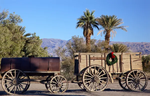 Karácsonyi bórax kocsik death valley nemzeti park Kalifornia — Stock Fotó