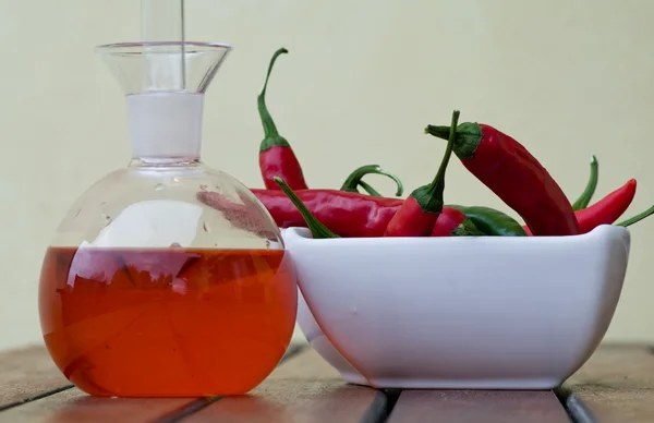 stock image Hot pepper and spicy oil