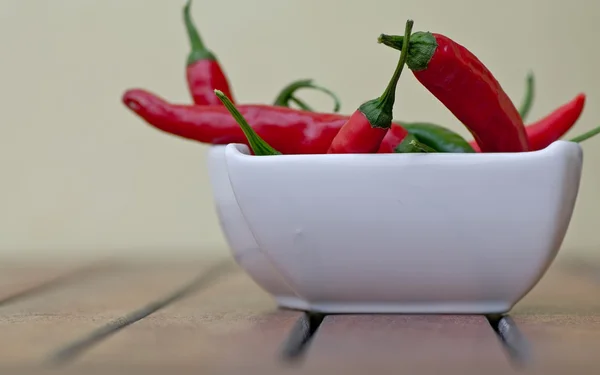 Rode hete chili pepers Stockfoto