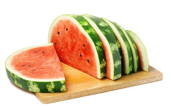 Watermeloen op een wit — Stockfoto