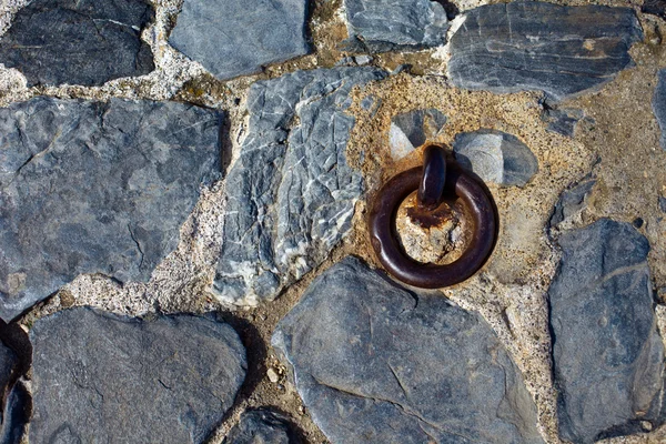 stock image Stone quay and iron ring