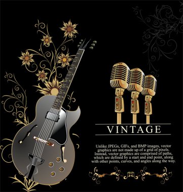 Retro music poster clipart