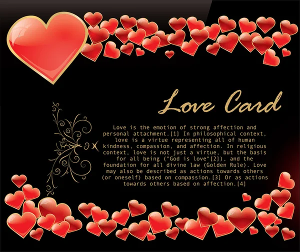 Karta lásky — Stockový vektor