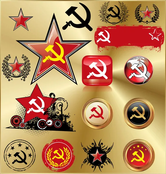 stock vector Communist signs