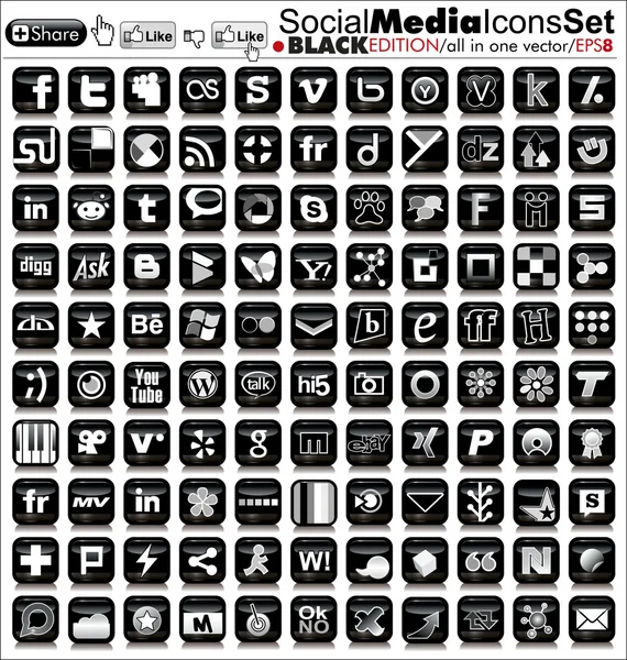 7,771 Social media buttons Vectors, Royalty-free Vector Social media ...