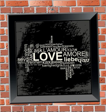 Love photo frame clipart