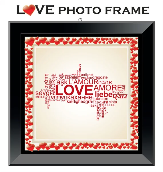 Любов фото рамка — стоковий вектор